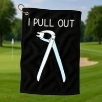 I Pull Out Dental Forceps Dentist Instruts Tooth Gift Golf Towel thumb 1