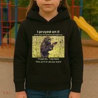 I Prayed On It And I Told The Enemy Straight Up Kids Hoodie thumb 3