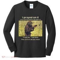 I Prayed On It And I Told The Enemy Straight Up Kids Long Sleeve Shirt thumb 0