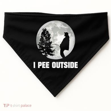 I Pee Outside I Love Peeing Outside Funny Camping USA-Made Doggie Bandana