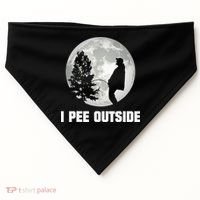 I Pee Outside I Love Peeing Outside Funny Camping USA-Made Doggie Bandana thumb 0