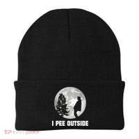 I Pee Outside I Love Peeing Outside Funny Camping Beanie thumb 0