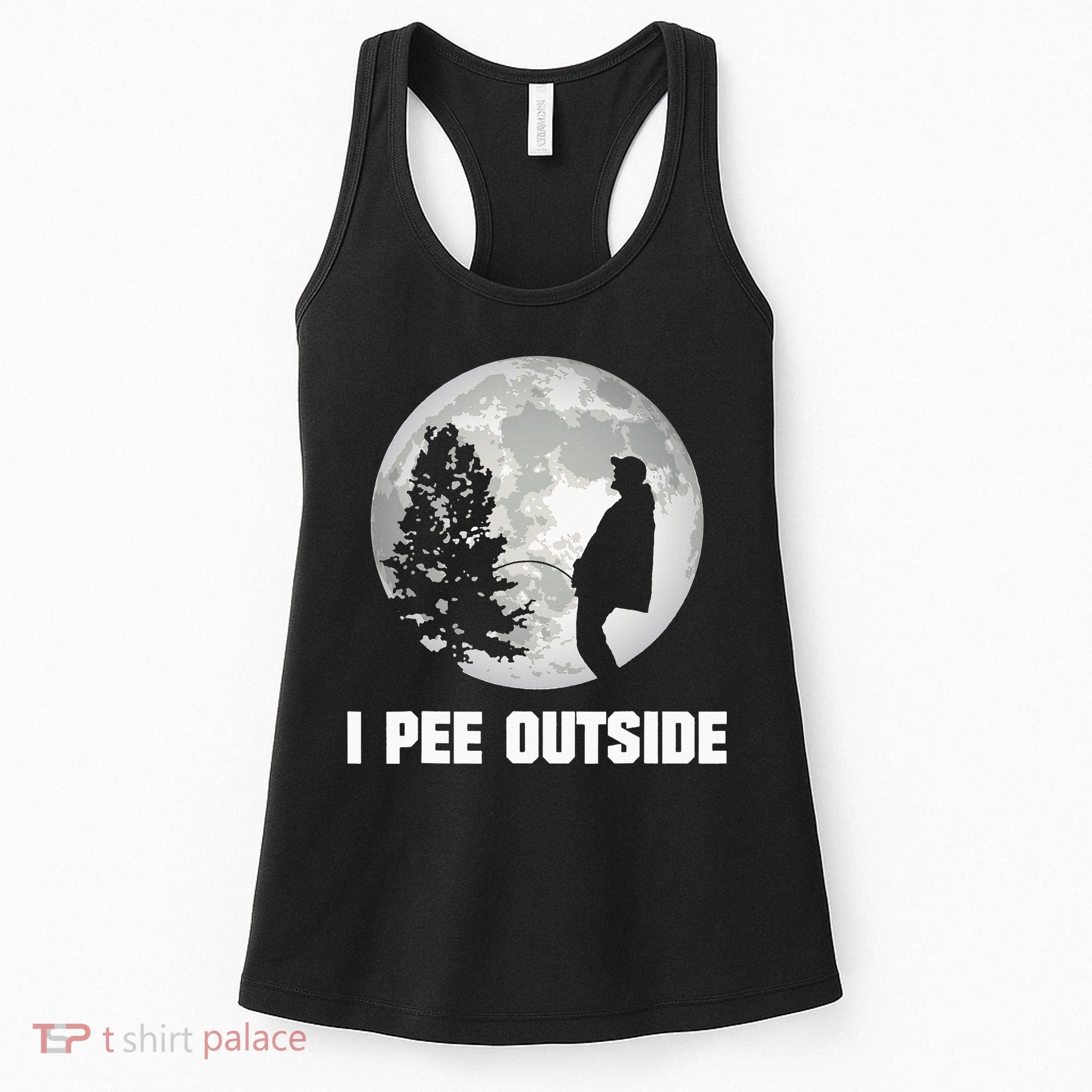 I Pee Outside I Love Peeing Outside Funny Camping Women's Tank Top