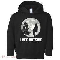 I Pee Outside I Love Peeing Outside Funny Camping Toddler Hoodie thumb 0