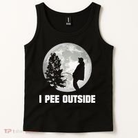 I Pee Outside I Love Peeing Outside Funny Camping Tank Top thumb 2