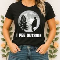 I Pee Outside I Love Peeing Outside Funny Camping Women's T-Shirt thumb 2