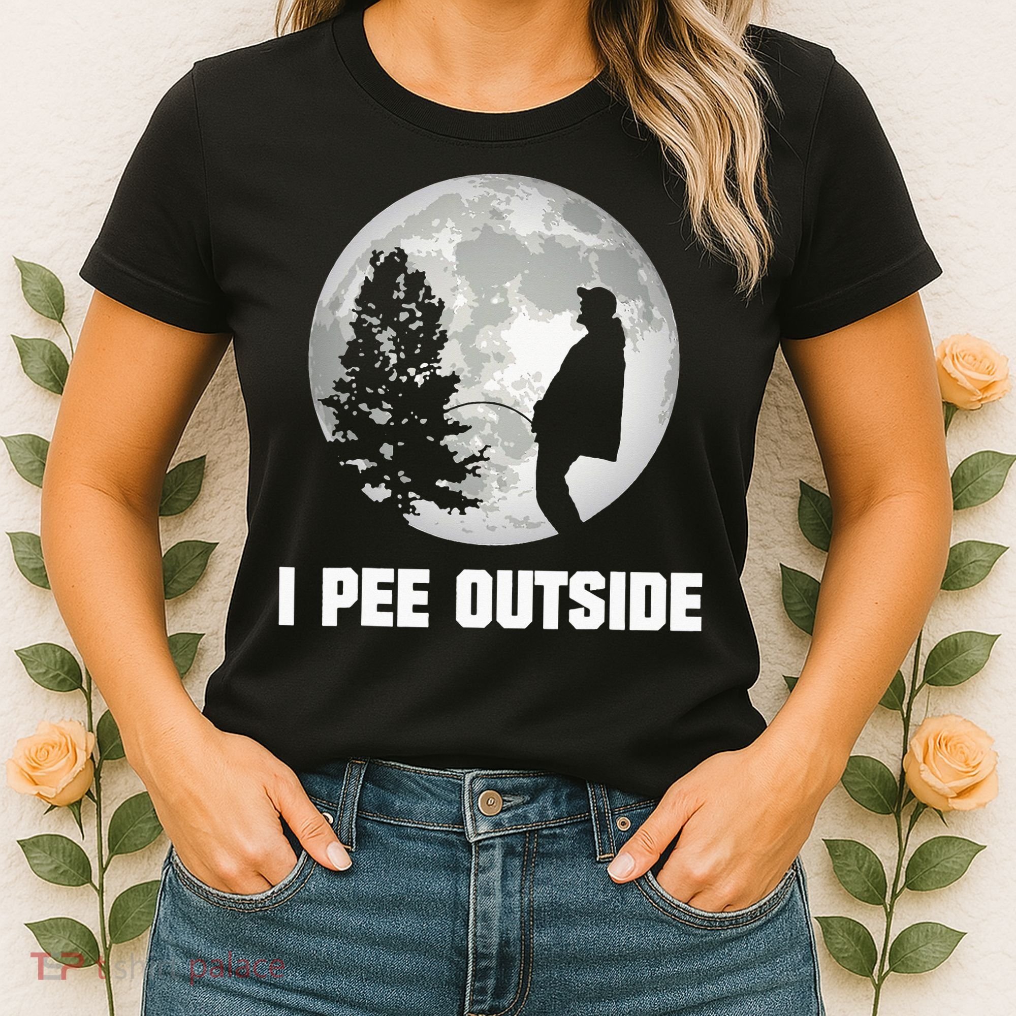 I Pee Outside I Love Peeing Outside Funny Camping Women's T-Shirt
