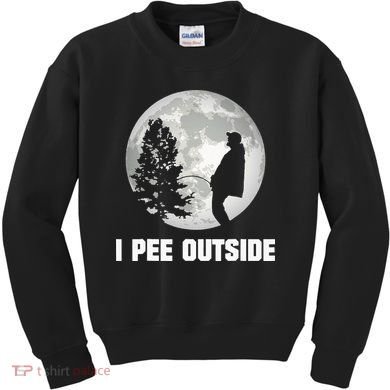 I Pee Outside I Love Peeing Outside Funny Camping Kids Sweatshirt