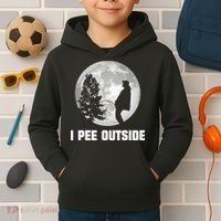 I Pee Outside I Love Peeing Outside Funny Camping Kids Hoodie thumb 2