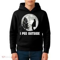 I Pee Outside I Love Peeing Outside Funny Camping Kids Hoodie thumb 4