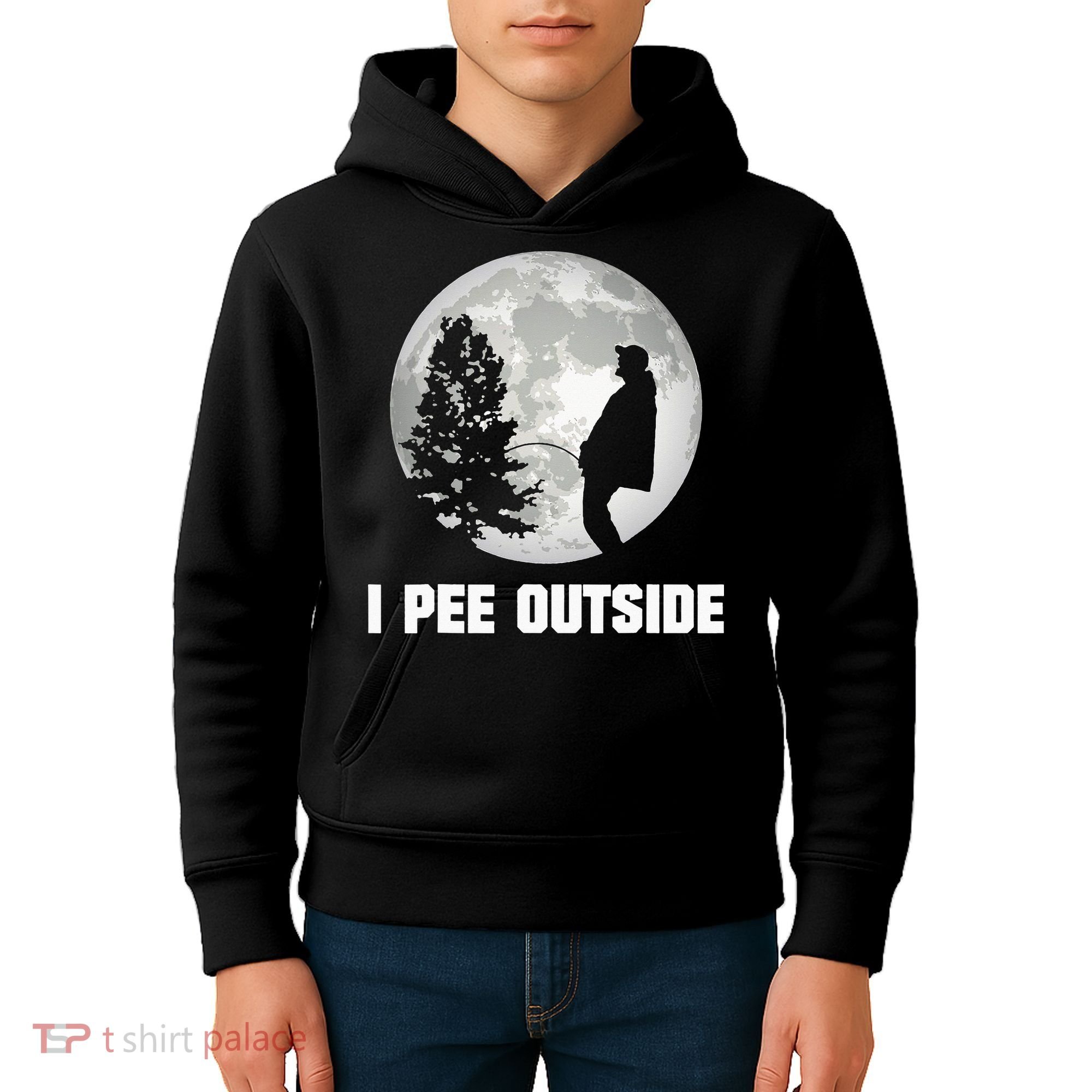 I Pee Outside I Love Peeing Outside Funny Camping Kids Hoodie