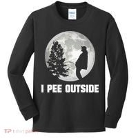 I Pee Outside I Love Peeing Outside Funny Camping Kids Long Sleeve Shirt thumb 0