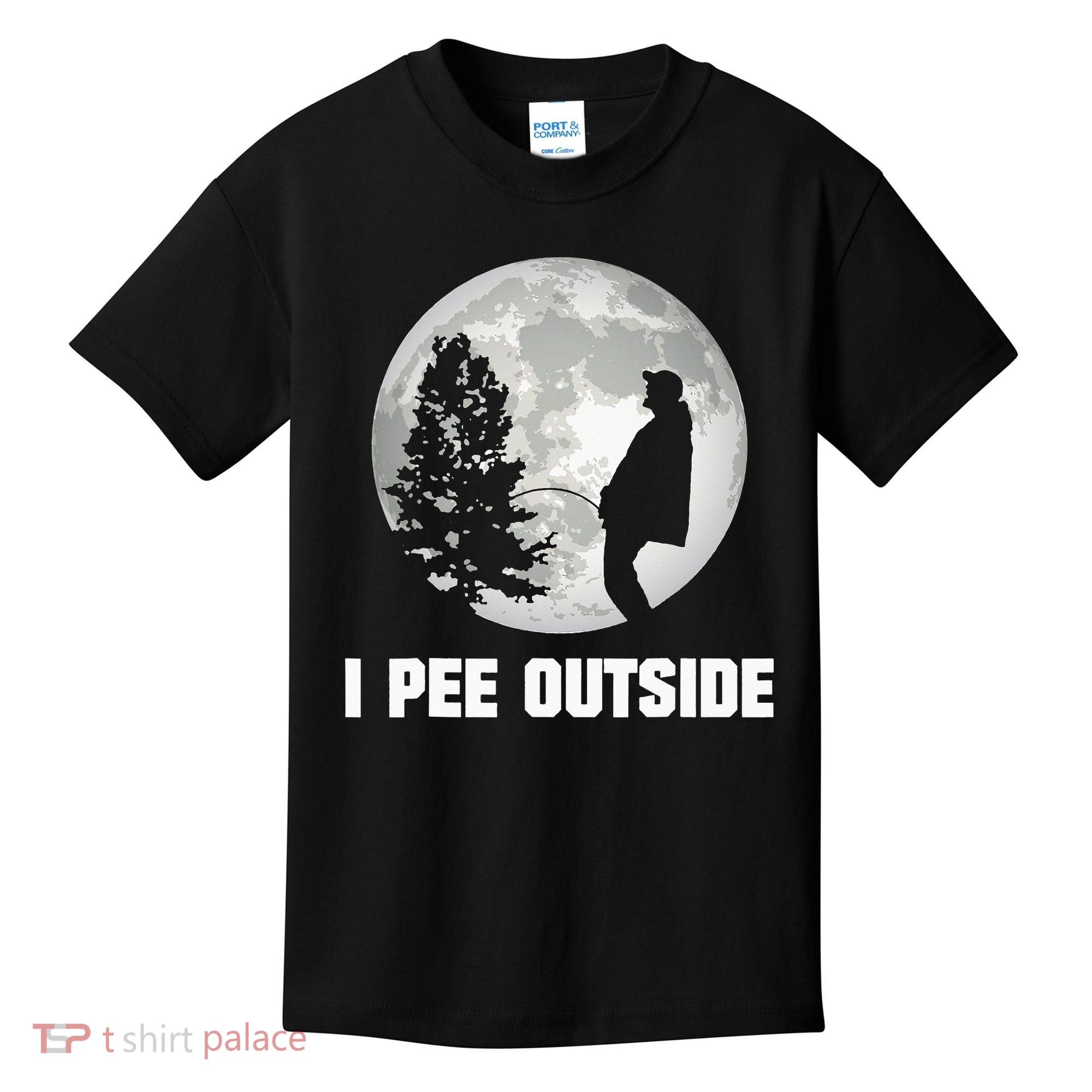 I Pee Outside I Love Peeing Outside Funny Camping Kids T-Shirt