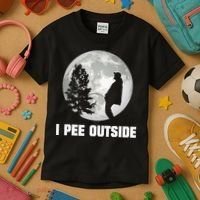 I Pee Outside I Love Peeing Outside Funny Camping Kids T-Shirt thumb 3
