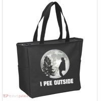 I Pee Outside I Love Peeing Outside Funny Camping Tote Bag thumb 2