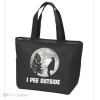 I Pee Outside I Love Peeing Outside Funny Camping Tote Bag thumb 3