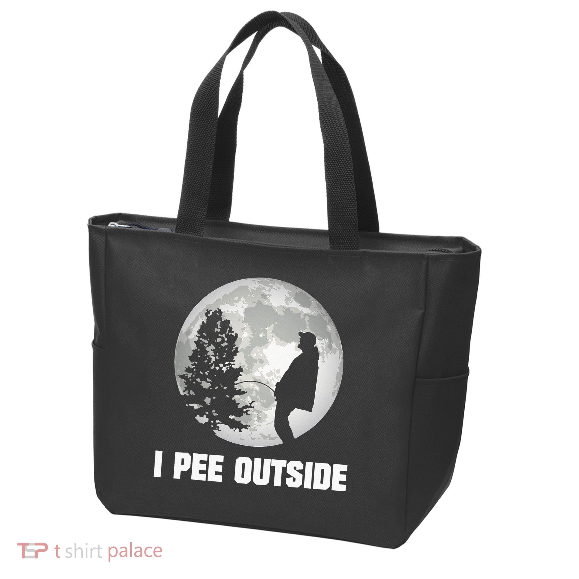 I Pee Outside I Love Peeing Outside Funny Camping Tote Bag