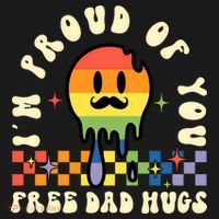 Im Proud Of You Free Dad Hugs LGBT Women's Tank Top thumb 5