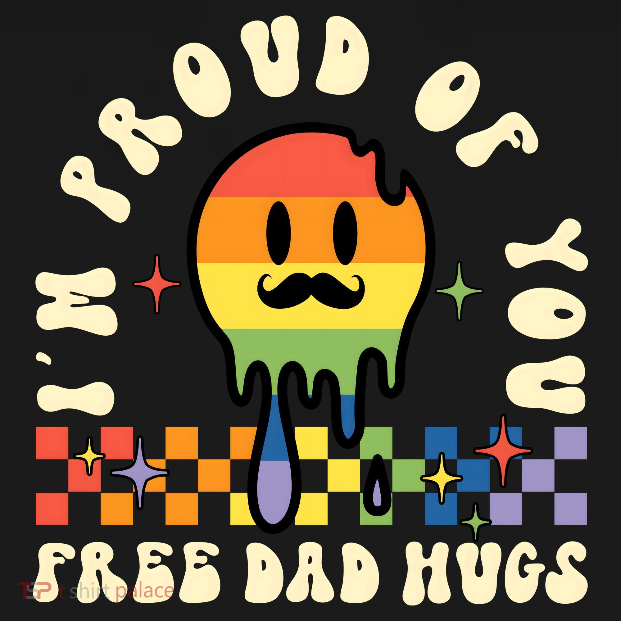 Im Proud Of You Free Dad Hugs LGBT Pom Pom 12in Knit Beanie