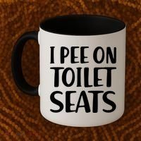 I Pee On Toilet Seats Coffee Mug thumb 2