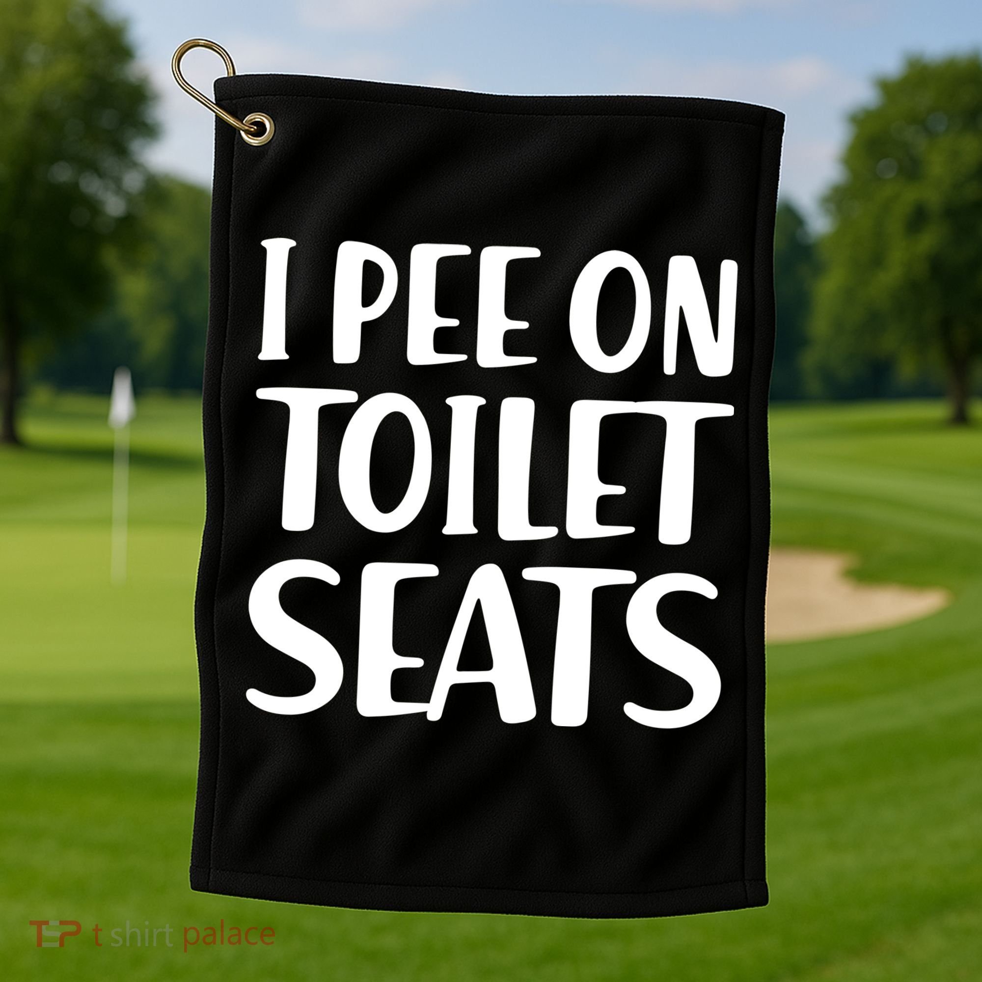 I Pee On Toilet Seats Golf Towel