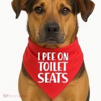I Pee On Toilet Seats USA-Made Doggie Bandana thumb 1