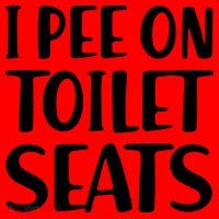 I Pee On Toilet Seats Santa Hat thumb 1
