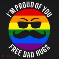 IM Proud Of You Free Dad Hugs Pride Lgbtq Ally Great Gift Women's Hoodie thumb 2