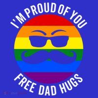 IM Proud Of You Free Dad Hugs Pride Lgbtq Ally Great Gift Sweatshirt thumb 3