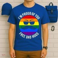 IM Proud Of You Free Dad Hugs Pride Lgbtq Ally Great Gift T-Shirt thumb 6