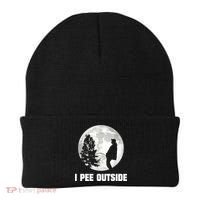 I Pee Outside I Love Peeing Outside Funny Camping Beanie thumb 0