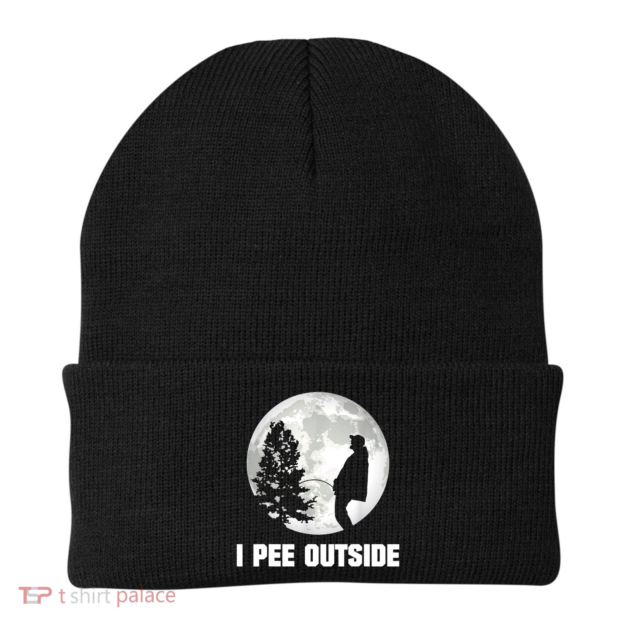 I Pee Outside I Love Peeing Outside Funny Camping Beanie
