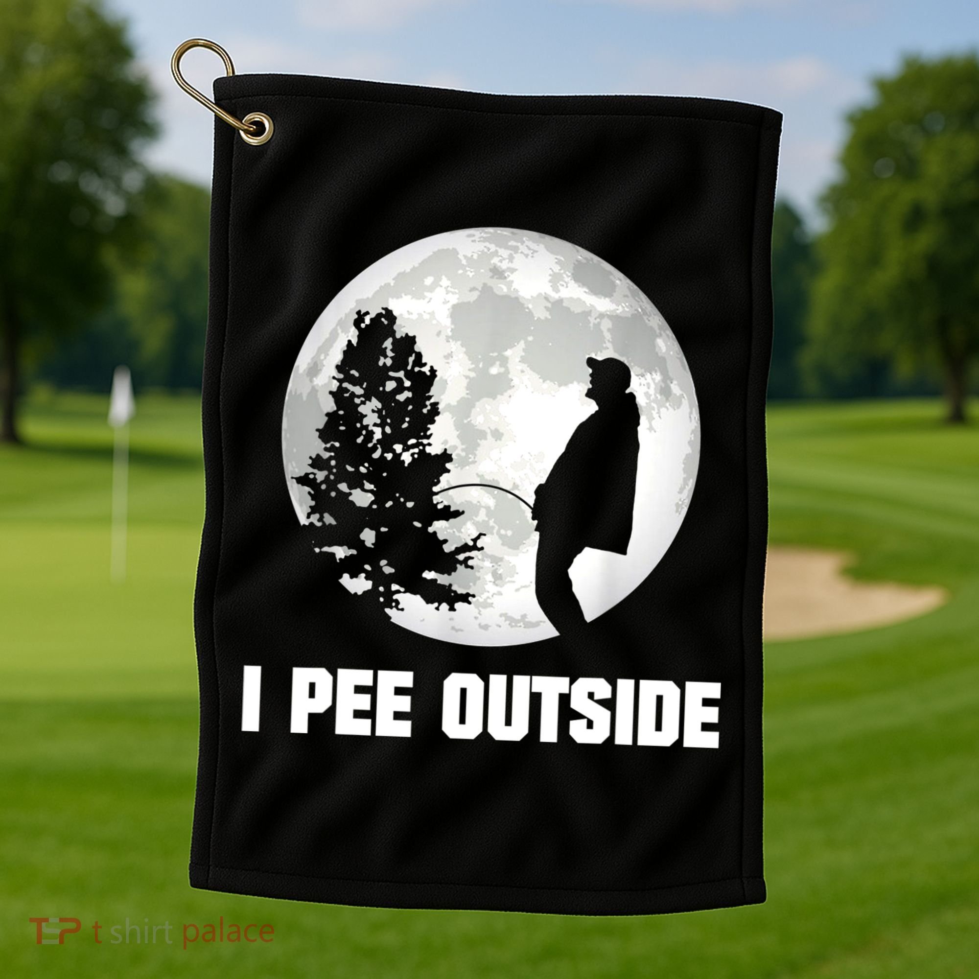 I Pee Outside I Love Peeing Outside Funny Camping Golf Towel