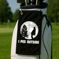 I Pee Outside I Love Peeing Outside Funny Camping Golf Towel thumb 2