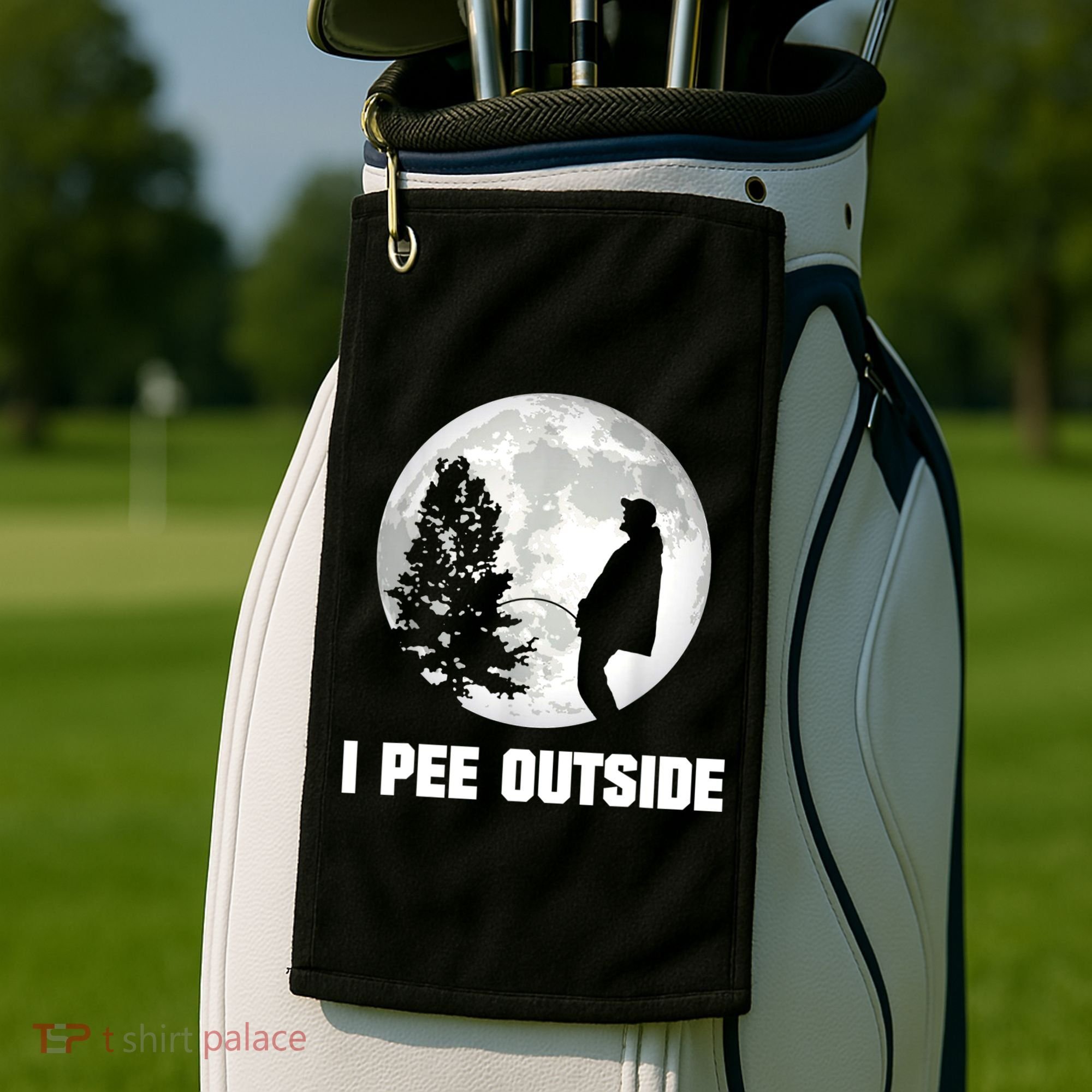 I Pee Outside I Love Peeing Outside Funny Camping Golf Towel
