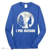 I Pee Outside I Love Peeing Outside Funny Camping Long Sleeve Shirt thumb 0