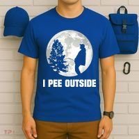 I Pee Outside I Love Peeing Outside Funny Camping T-Shirt thumb 6