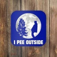 I Pee Outside I Love Peeing Outside Funny Camping Coaster thumb 0
