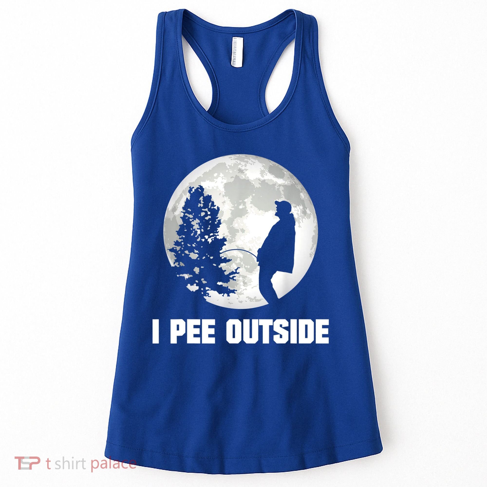 I Pee Outside I Love Peeing Outside Funny Camping Women's Tank Top