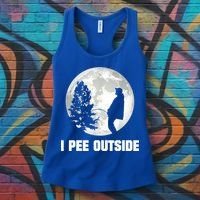 I Pee Outside I Love Peeing Outside Funny Camping Women's Tank Top thumb 3