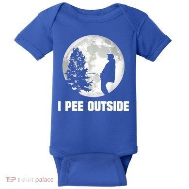 I Pee Outside I Love Peeing Outside Funny Camping Baby Bodysuit
