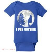 I Pee Outside I Love Peeing Outside Funny Camping Baby Bodysuit thumb 0