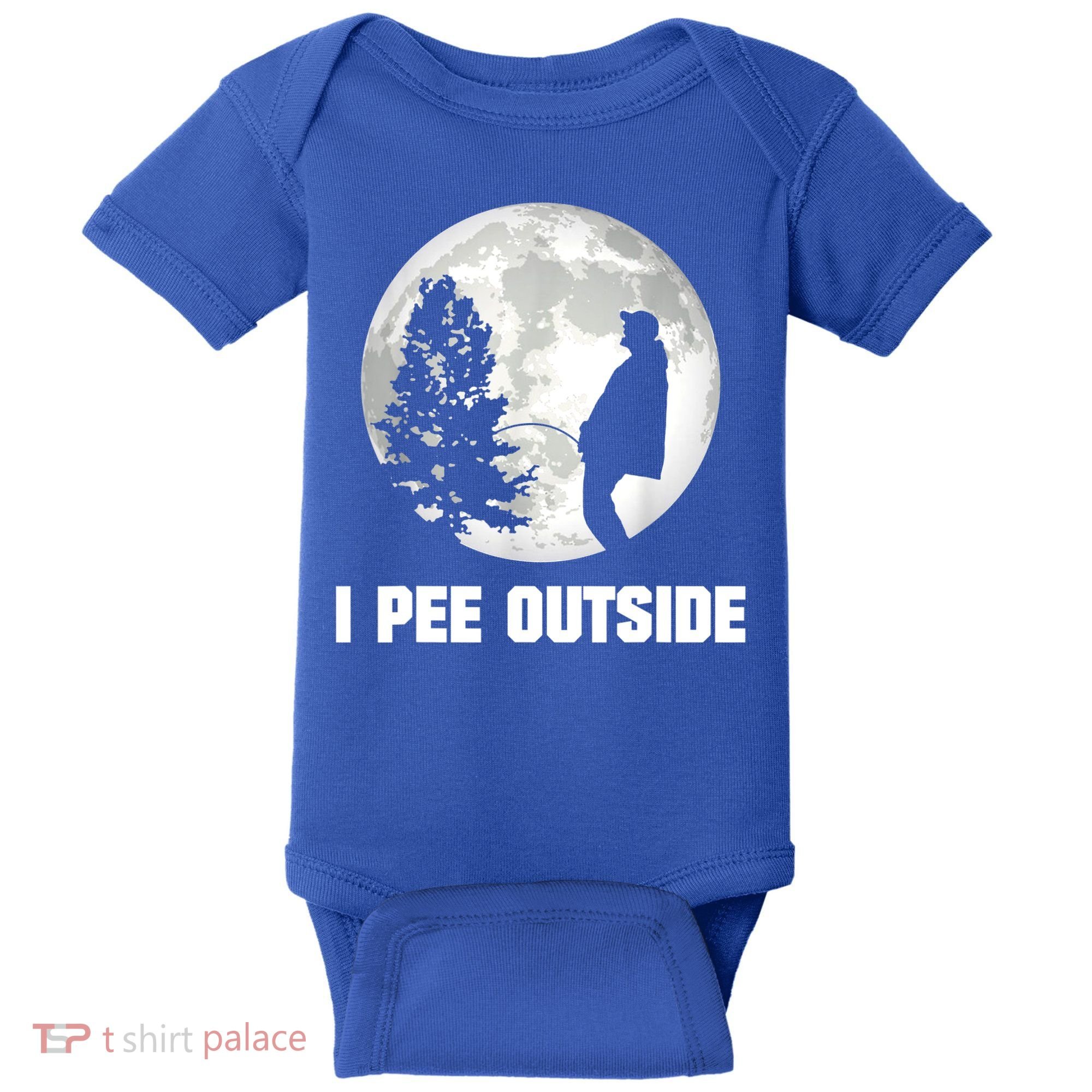 I Pee Outside I Love Peeing Outside Funny Camping Baby Bodysuit