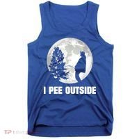I Pee Outside I Love Peeing Outside Funny Camping Tank Top thumb 0
