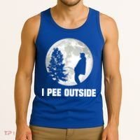 I Pee Outside I Love Peeing Outside Funny Camping Tank Top thumb 3