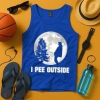 I Pee Outside I Love Peeing Outside Funny Camping Tank Top thumb 4