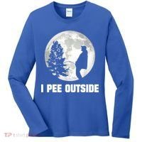 I Pee Outside I Love Peeing Outside Funny Camping Women's Long Sleeve Shirt thumb 0