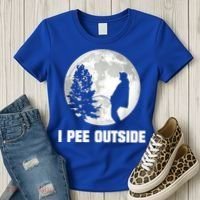 I Pee Outside I Love Peeing Outside Funny Camping Women's T-Shirt thumb 3