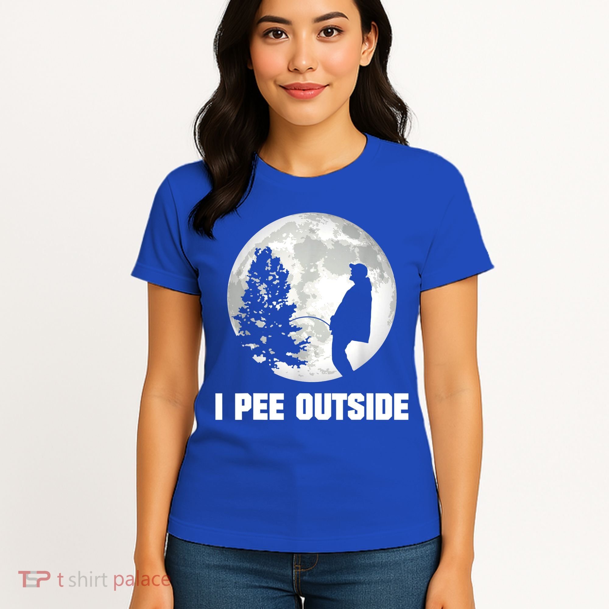 I Pee Outside I Love Peeing Outside Funny Camping Women's T-Shirt
