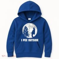I Pee Outside I Love Peeing Outside Funny Camping Kids Hoodie thumb 0